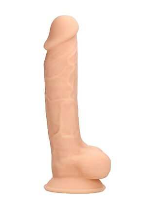 Silicone Dildo With Balls - Flesh - 17.8 cm - Afbeelding 3