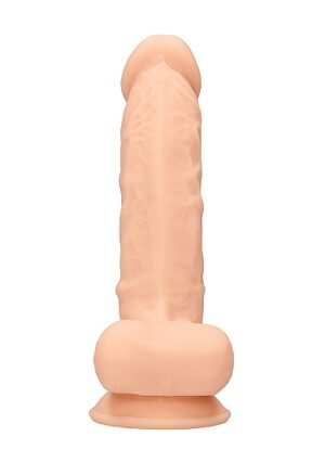 Silicone Dildo With Balls - Flesh - 17.8 cm - Afbeelding 4