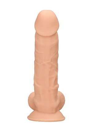 Silicone Dildo With Balls - Flesh - 17.8 cm - Afbeelding 5