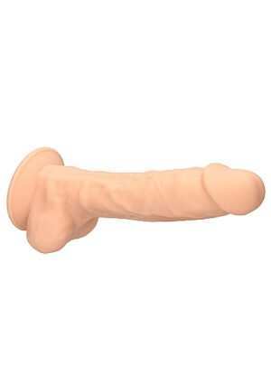 Silicone Dildo With Balls - Flesh - 17.8 cm - Afbeelding 7