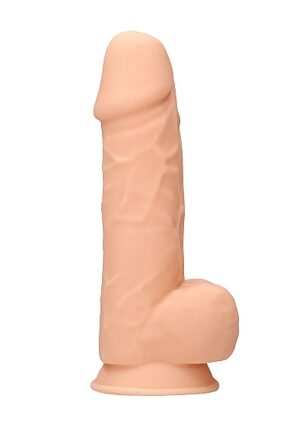 Silicone Dildo With Balls - Flesh - 21.6 cm - Afbeelding 3