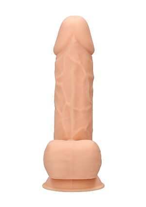 Silicone Dildo With Balls - Flesh - 21.6 cm - Afbeelding 4