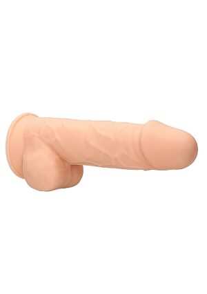 Silicone Dildo With Balls - Flesh - 21.6 cm - Afbeelding 7