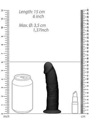 Silicone Dildo Without Balls - Black - 15.3 cm - Afbeelding 8