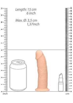 Silicone Dildo Without Balls - Flesh - 15.3 cm - Afbeelding 8