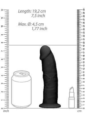 Silicone Dildo Without Balls - Black - 19.2 cm - Afbeelding 8