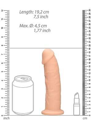 Silicone Dildo Without Balls - Flesh - 19.2 cm - Afbeelding 8