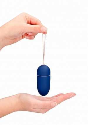 10 Speed Remote Vibrating Egg - Big - Blue - Afbeelding 10