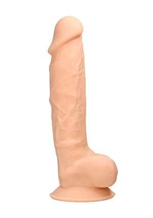 Silicone Dildo With Balls - Flesh - 22.8 cm - Afbeelding 3