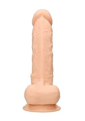 Silicone Dildo With Balls - Flesh - 22.8 cm - Afbeelding 4