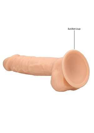 Silicone Dildo With Balls - Flesh - 22.8 cm - Afbeelding 6