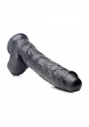 Raging Rhino 17 Inch Veiny Dildo - Black - Afbeelding 6