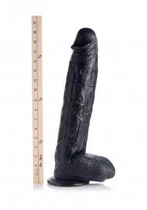 Raging Rhino 17 Inch Veiny Dildo - Black - Afbeelding 9