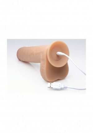 Real Thrust 7X Thrusting Remote Silicone Dildo - Flesh - Afbeelding 5