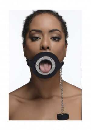 Pie Hole Silicone Feeding Gag - Black - Afbeelding 4