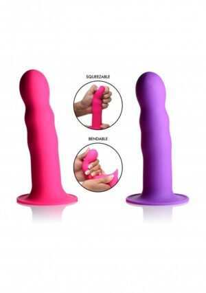 Squeezable Wavy Dildo - Pink - Afbeelding 3