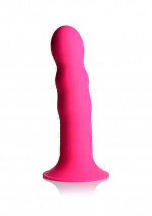 Squeezable Wavy Dildo - Pink - Afbeelding 6