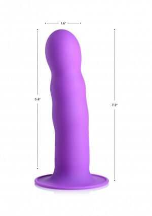 Squeezable Wavy Dildo - Purple - Afbeelding 10