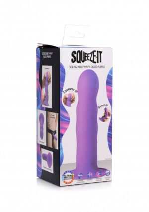 Squeezable Wavy Dildo - Purple - Afbeelding 11