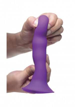 Squeezable Wavy Dildo - Purple - Afbeelding 3