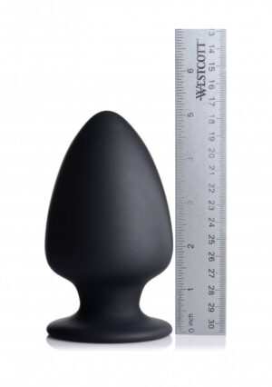 Squeezable Large Anal Plug - Black - Afbeelding 9