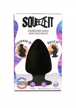 Squeezable Small Anal Plug - Black - Afbeelding 11