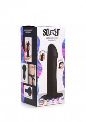 Squeezable Phallic Dildo - Black - Afbeelding 11