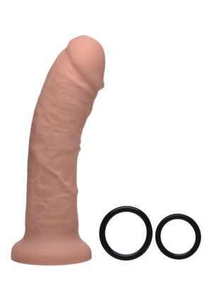 Brazen 8" Silicone Dildo with Harness - Flesh - Afbeelding 3