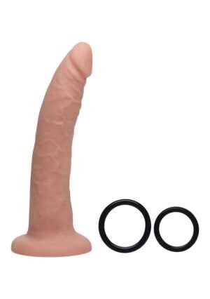 Charmed 7.5" Silicone Dildo with Harness - Flesh - Afbeelding 3