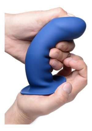 Squeezable Thick Phallic Dildo - Blue - Afbeelding 6