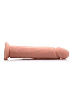 10 Inch Vibrating Remote Control Silicone Dildo - Flesh - Afbeelding 6