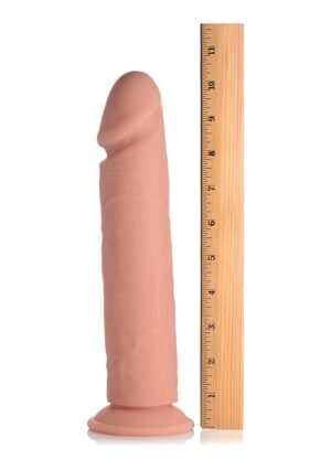 10 Inch Vibrating Remote Control Silicone Dildo - Flesh - Afbeelding 9