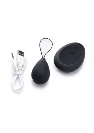 10X Silicone Vibrating Egg - Black