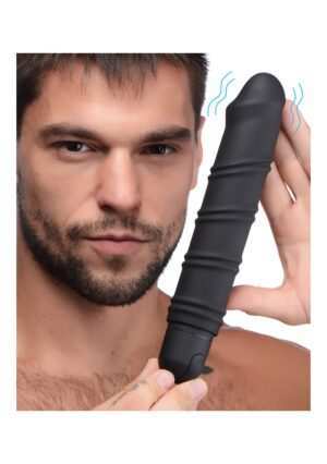 XL Bullet & Swirl Silicone Sleeve - Black