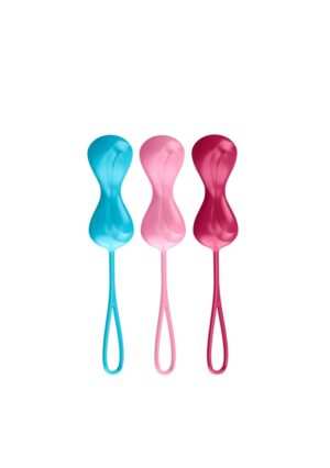 Power Balls Kegel Set of 3 - Turquoise/Red/Pink - Afbeelding 3