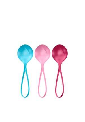 Strengthening Balls Kegel Set of 3 - Turquoise/Red/Pink - Afbeelding 3