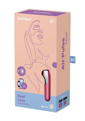 Dual Love Air Pulse Vibrator - Red