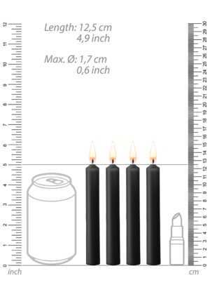 Teasing Wax Candles - Parafin - 4-pack - Black - Afbeelding 4