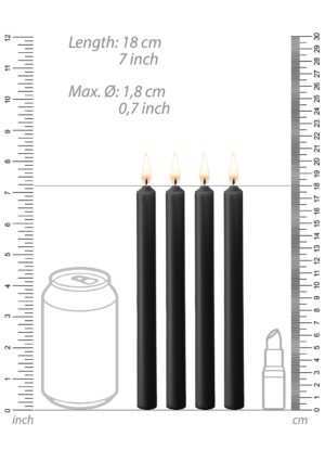 Teasing Wax Candles Large - Parafin - 4-pack - Black - Afbeelding 4