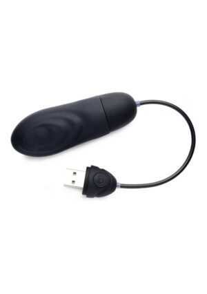 7X Pulsing Rechargeable Silicone Bullet - Black - Afbeelding 3