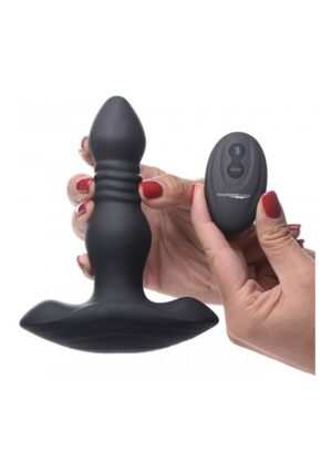 Vibrating and Thrusting Remote Control Silicone Anal Plug - Afbeelding 4