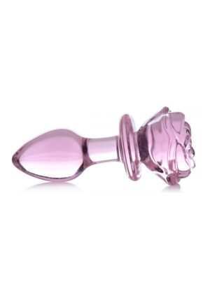 Glass Medium Anal Plug - Pink Rose - Afbeelding 5