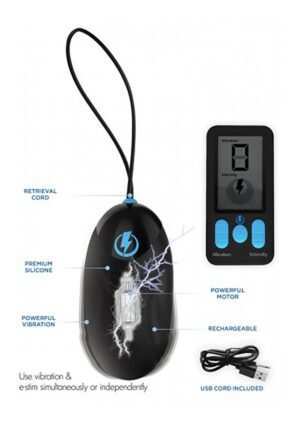 5X Vibrating & E-Stim Silicone Egg + Remote - Afbeelding 3