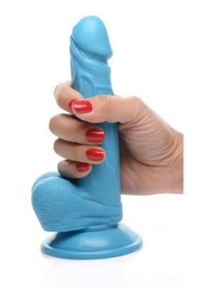 POP 6.5" Dildo with Balls - Blue - Afbeelding 10