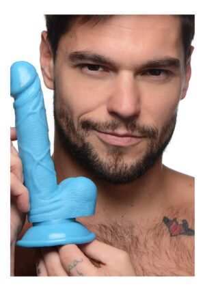 POP 6.5" Dildo with Balls - Blue - Afbeelding 11