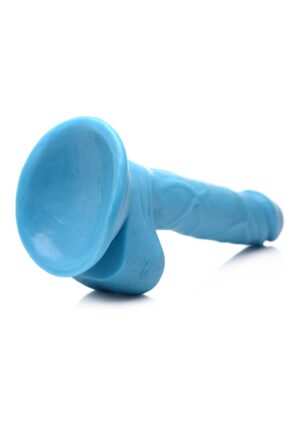 POP 6.5" Dildo with Balls - Blue - Afbeelding 6