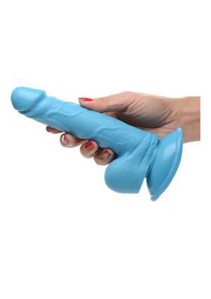 POP 6.5" Dildo with Balls - Blue - Afbeelding 9