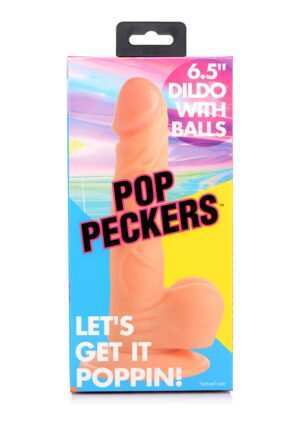 POP 6.5" Dildo with Balls - Light - Afbeelding 12