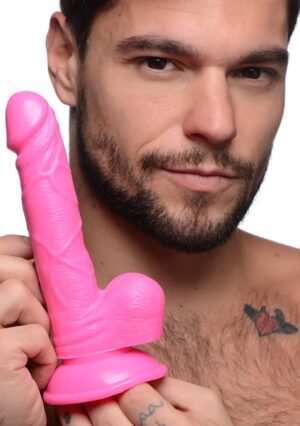 POP 6.5" Dildo with Balls - Pink - Afbeelding 11