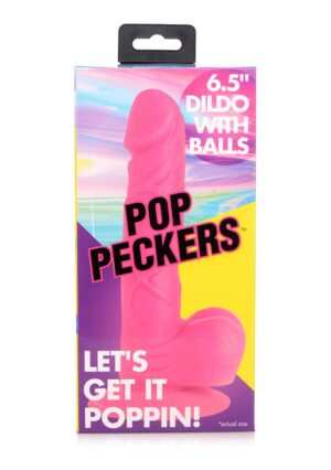 POP 6.5" Dildo with Balls - Pink - Afbeelding 12